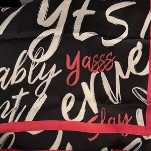 Sassy Jones Black, White and Pink Confidence Scarf.